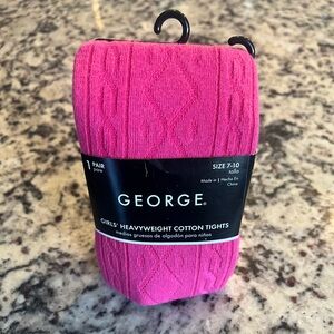 New George Bright Pink Girls' Cotton Tights
